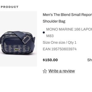 Lacoste men shoulder bag